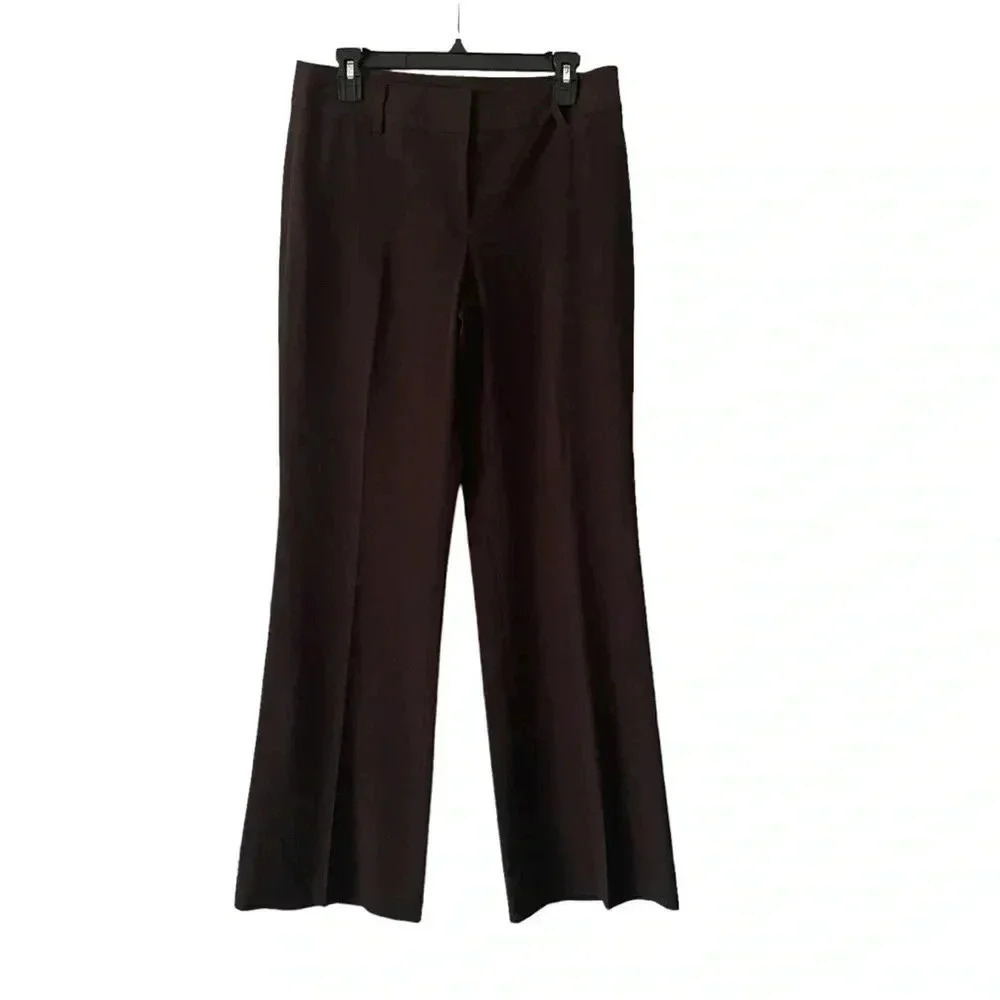 Alfani Brown Wide‎ Leg Workwear Lightweight Breathable Brown Pants Women Size 8